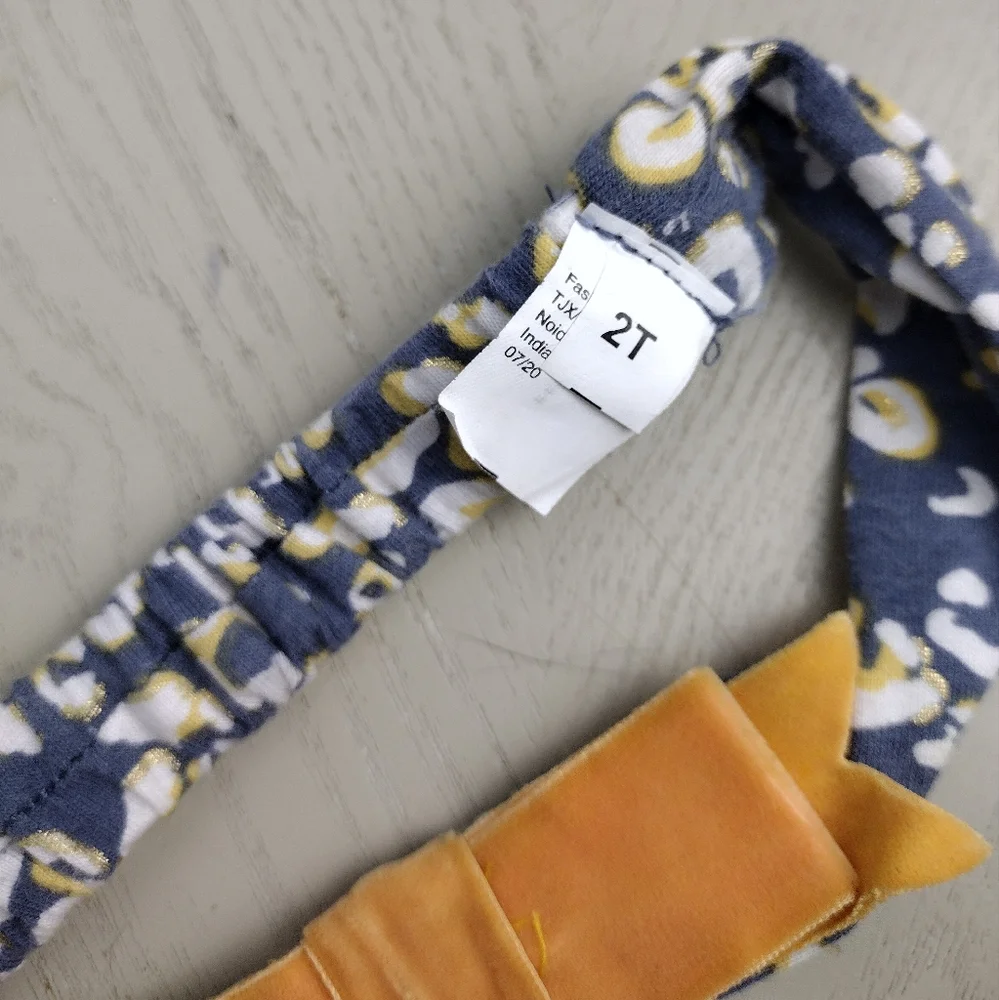 Blue and Yellow Patterned Headband